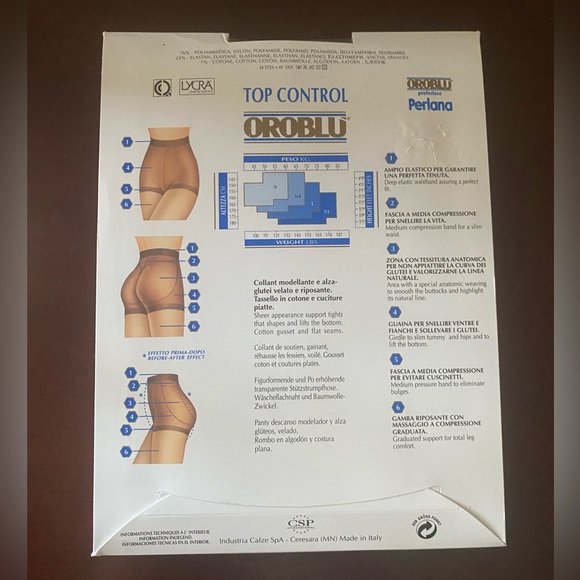 NWT Oroblu top control tights - size S - Picture 2 of 2